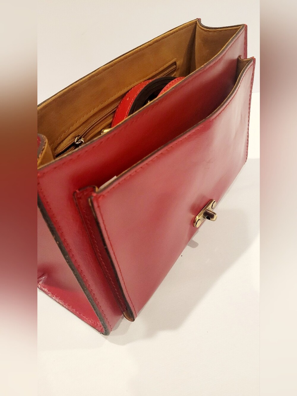 Patricia Nash Berry Red Hand Cut Tooled - Picture 8 of 9